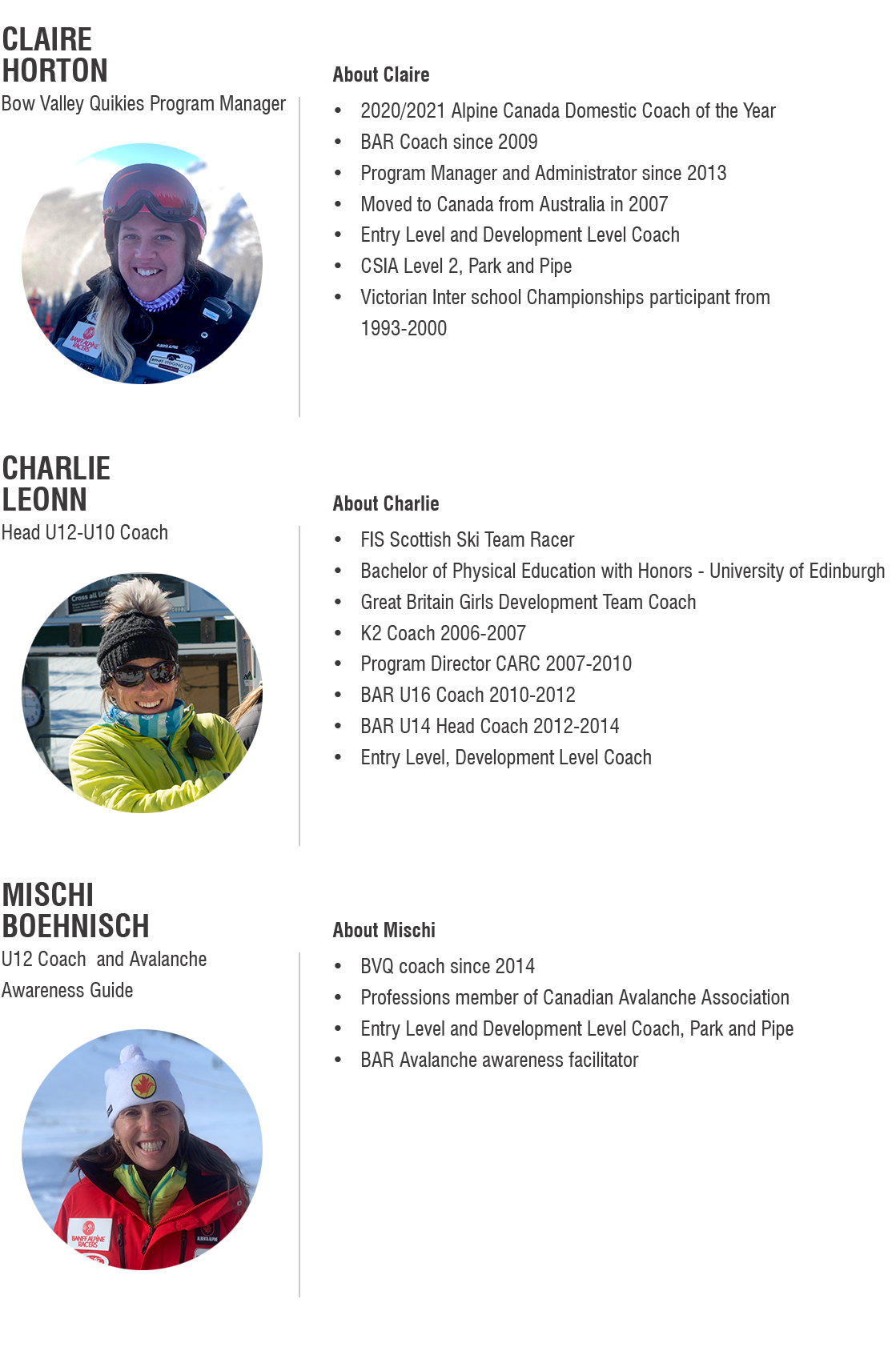 Banff Alpine Racers & Bow Valley Quikies site by RAMP InterActive